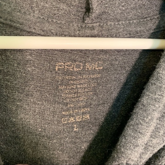 PRO MO Hooded Sweatshirt Hoodie Solid Gray - Picture 7 of 7